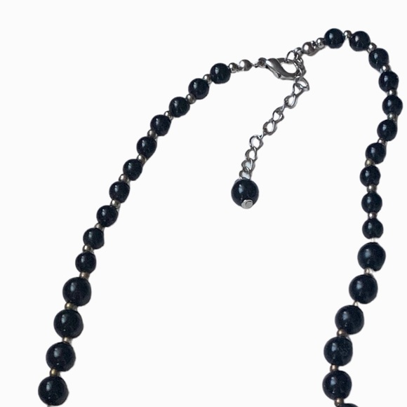 Vintage Black Beaded Necklace Business Career Women’s Jewelry - Picture 5 of 7